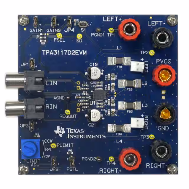 TPA3117D2EVM Texas Instruments  Cartes d'évaluation - Amplificateurs audio
